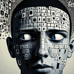 **

A stylized digital illustration depicting a person's head filled with social media icons (Facebook, Twitter, Instagram, etc.). The head is cracked, revealing algorithmic code inside. The overall tone is concerning and slightly dystopian, emphasizing the impact of algorithms on public opinion and the formation of echo chambers.

**
