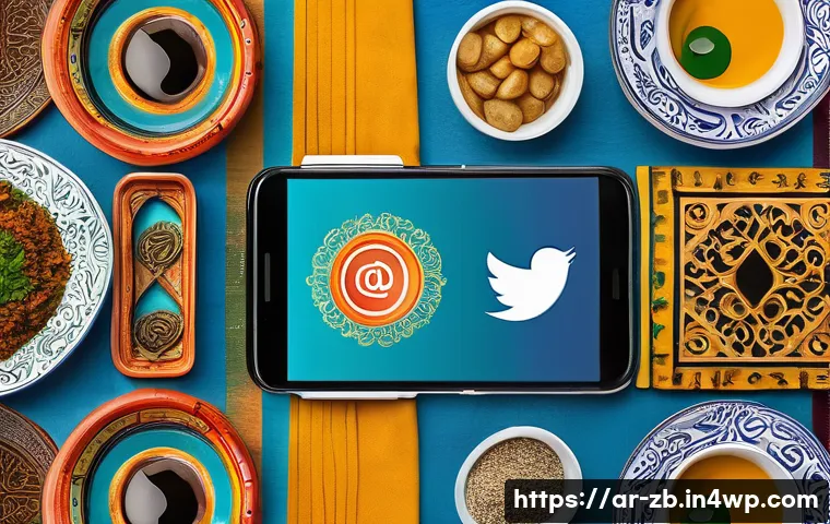 소셜미디어에서의 문화적 의미 발견하기 - A vibrant social media feed showcasing a diverse group of young Arab adults interacting with traditi...